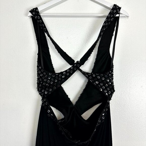 MAC DUGGAL Sequin Sheath Gown in Black Size US 14 - Picture 7 of 11